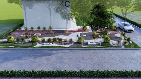 fantasy landscape flower garden 3d Model