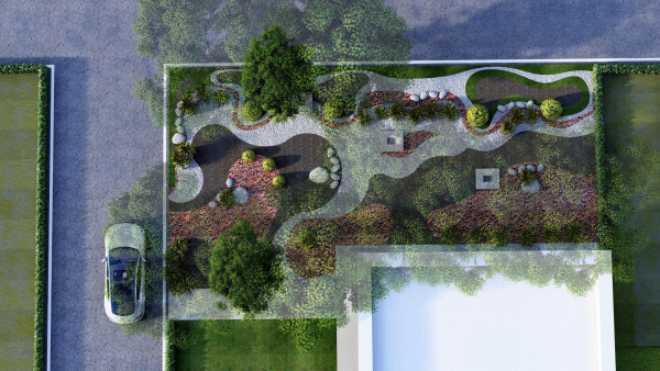 fantasy landscape flower garden 3d Model