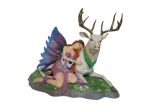 Figura de hada dormida sobre ciervo - Fawna
