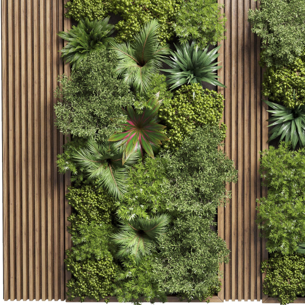 Fitowall Wood frame Vertical graden wall decor bax