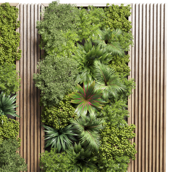 Fitowall Wood frame Vertical graden wall decor bax