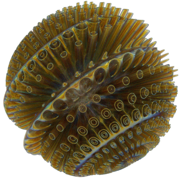 Floors spiral shell made of glass and metal