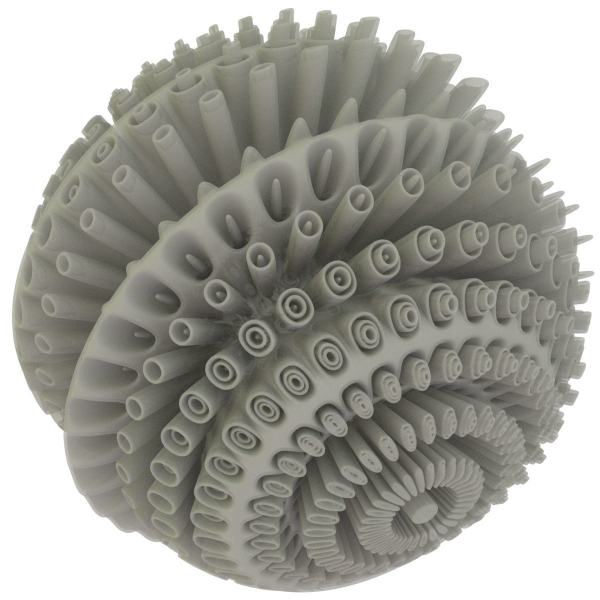 Floors spiral shell made of glass and metal