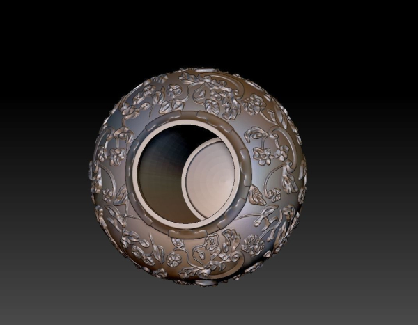 flower and leaf pattern vase