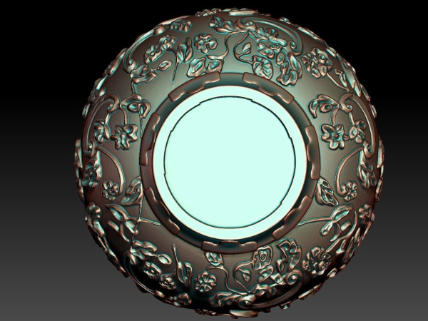 flower and leaf pattern vase