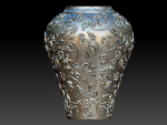 flower and leaf pattern vase