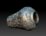 flower and leaf pattern vase
