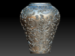 flower and leaf pattern vase
