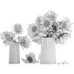 Flower bouquet of sunflowers in a vase 119