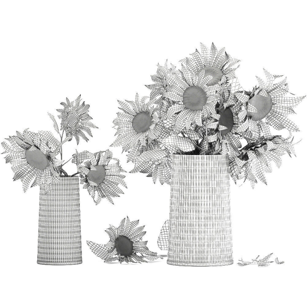 Flower bouquet of sunflowers in a vase 119