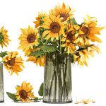 Flower bouquet of sunflowers in a vase 119