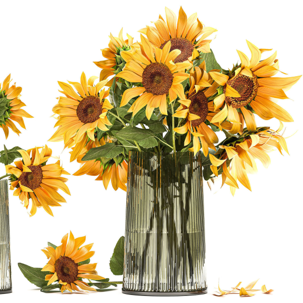 Flower bouquet of sunflowers in a vase 119