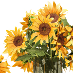 Flower bouquet of sunflowers in a vase 119