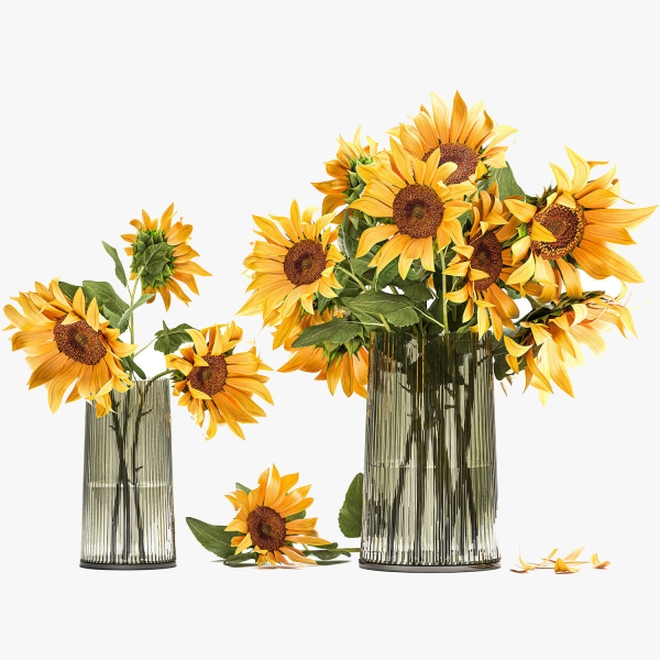 Flower bouquet of sunflowers in a vase 119