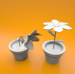 Flower in a pot cartoon style  sub-d ready