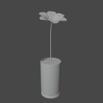 Flower in vase Polemonium caeruleum