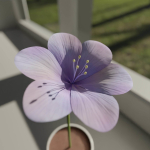 Flower in vase Polemonium caeruleum