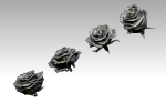Flower Rose Set of 4 pcs