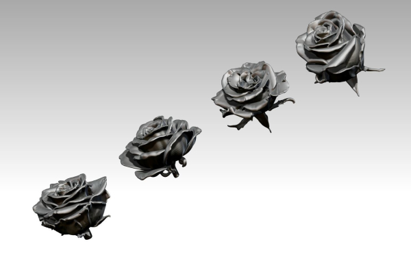 Flower Rose Set of 4 pcs