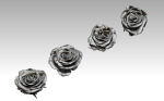 Flower Rose Set of 4 pcs