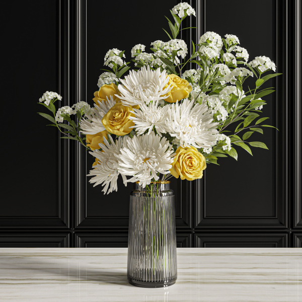 Flower Set 021 Gerbera Chrysanthemum