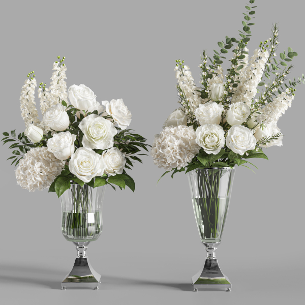 Flower Set 023 White bouquet