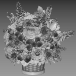 Flower Set 027 Flower basket