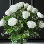 Flower Set 029 White and pink Rose