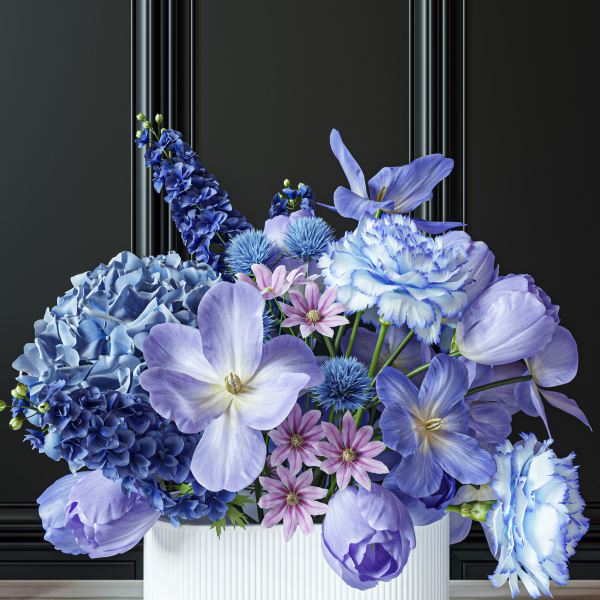 Flower Set 031 Blue Flowers