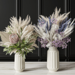 Flower Set 041 Pampas Pink green and blue