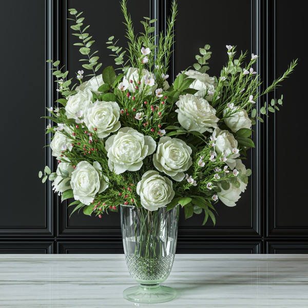 Flower Set 042 white rose wax flower