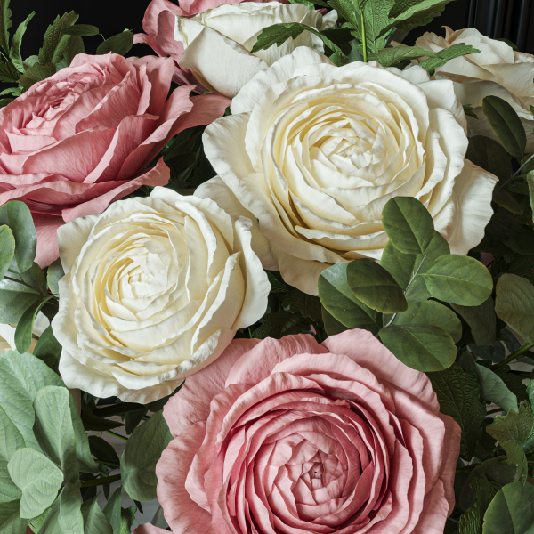 Flower Set 049 pink and white rose