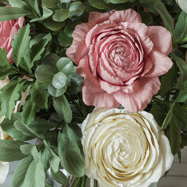 Flower Set 049 pink and white rose
