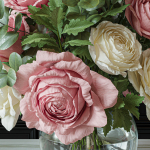 Flower Set 049 pink and white rose