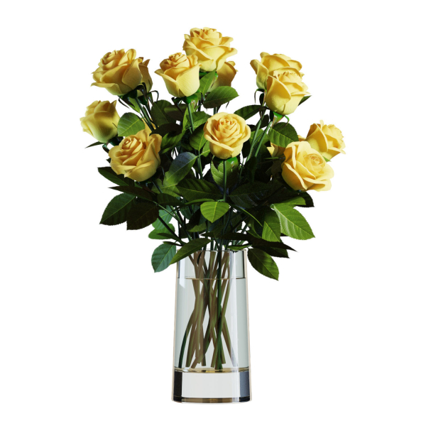 Flower Set 05 - Yellow Roses Bouquet