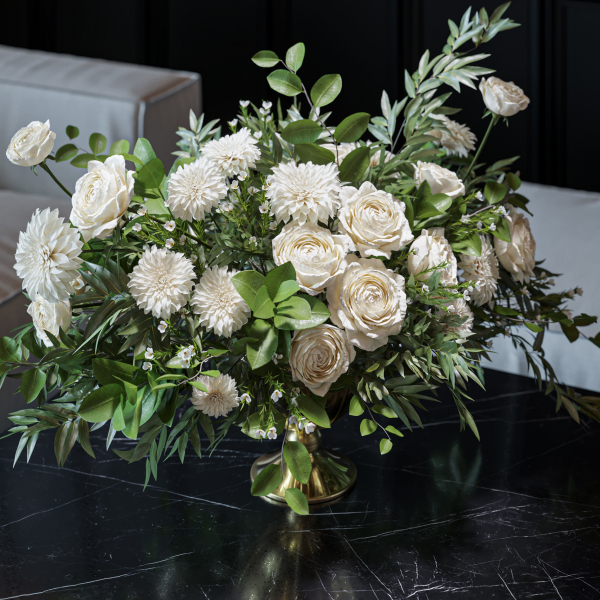 Flower Set 053 White Rose Dahlia Big bouquet