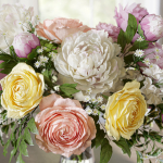 Flower Set 062 Pink bouquet carnation rose peony