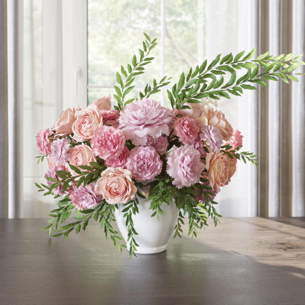 Flower Set 062 Pink bouquet carnation rose peony
