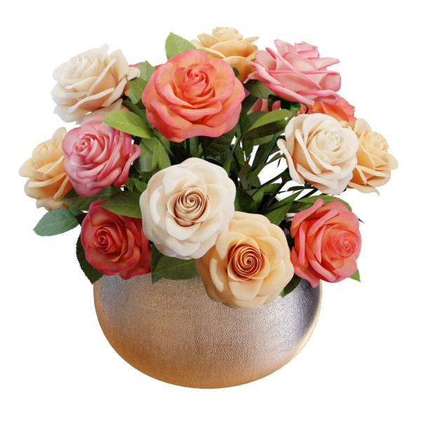 Flower Set 08 - Mixed Roses Bouquet