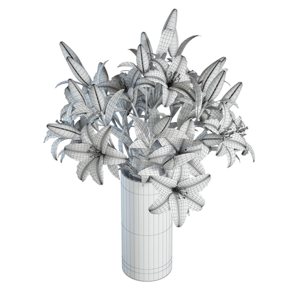 Flower Set 13 - Orange Lilies Bouquet