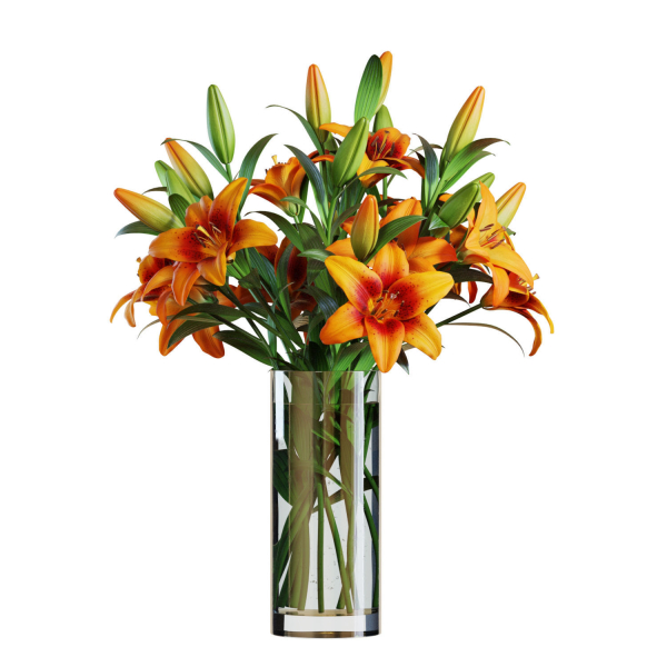 Flower Set 13 - Orange Lilies Bouquet