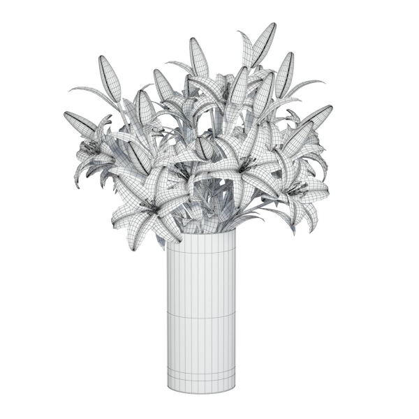 Flower Set 13 - Orange Lilies Bouquet