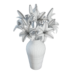 Flower Set 15 - Pink and White Lilies Bouquet