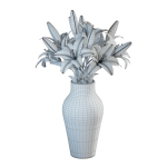 Flower Set 15 - Pink and White Lilies Bouquet