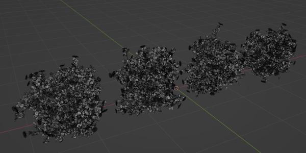 Flowering Bushes collection vol 108-Blender