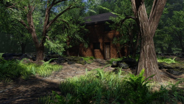 Forest House Scene