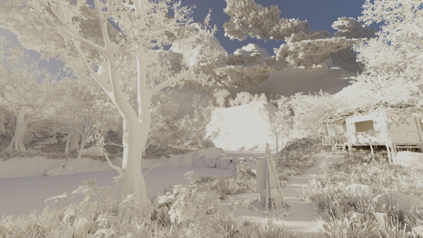 Forest Hut Scene