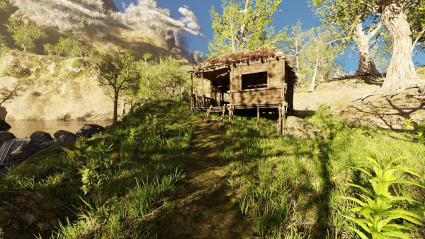 Forest Hut Scene