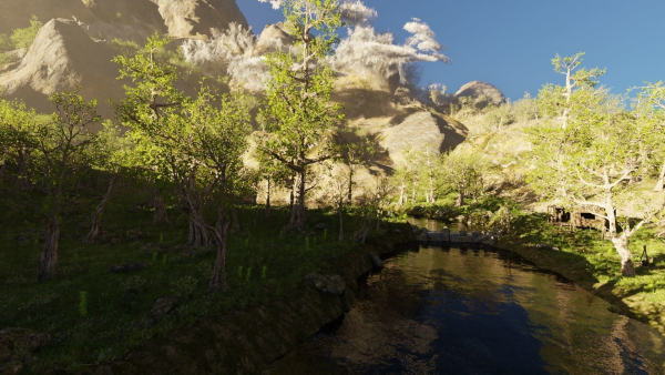 Forest Hut Scene