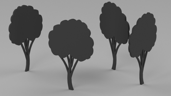 Fruit Tree Silhouette